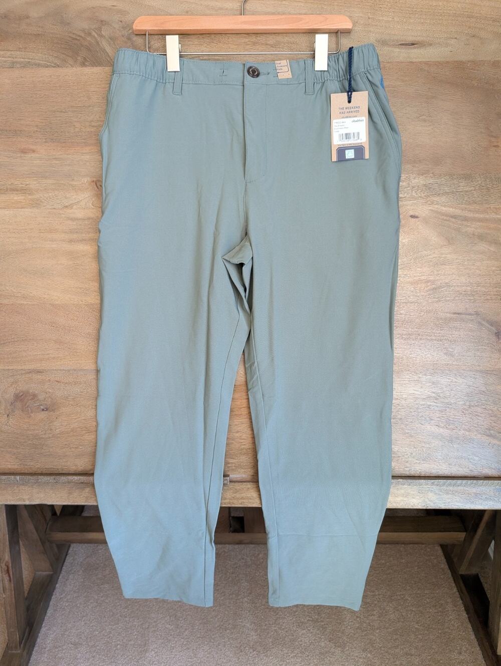 Chubbies Everywear Pants Mens Large Green The Forests Performance Straight NWT